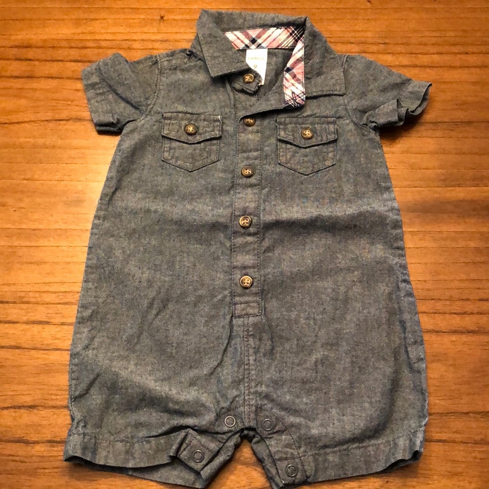 Carter’s Boys One Piece Short outfit. 9 months